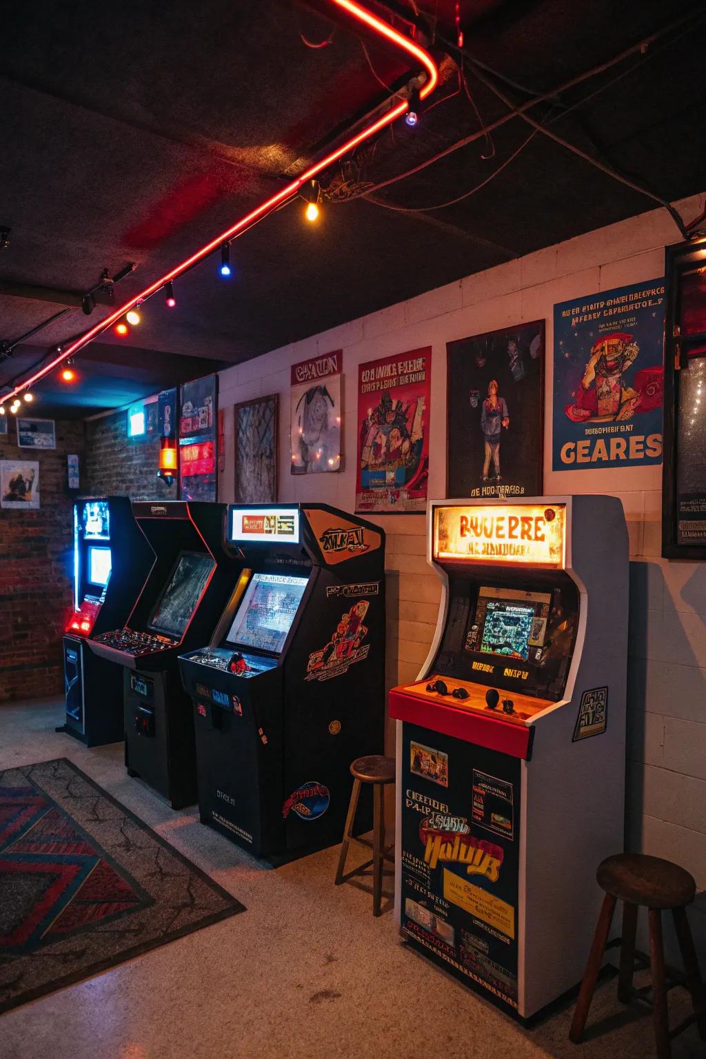 Journey back in time with a retro gaming nook inside your personal retreat.