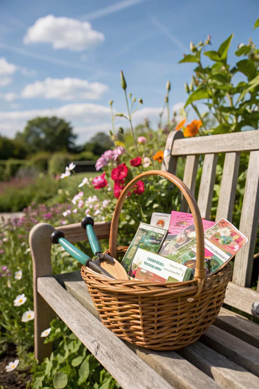 A botanical start-up kit enclosed in a charming May basket.
