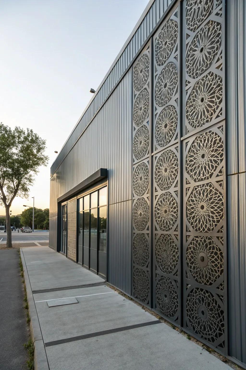 Textured designs inject visual fascination into this alloy facing.