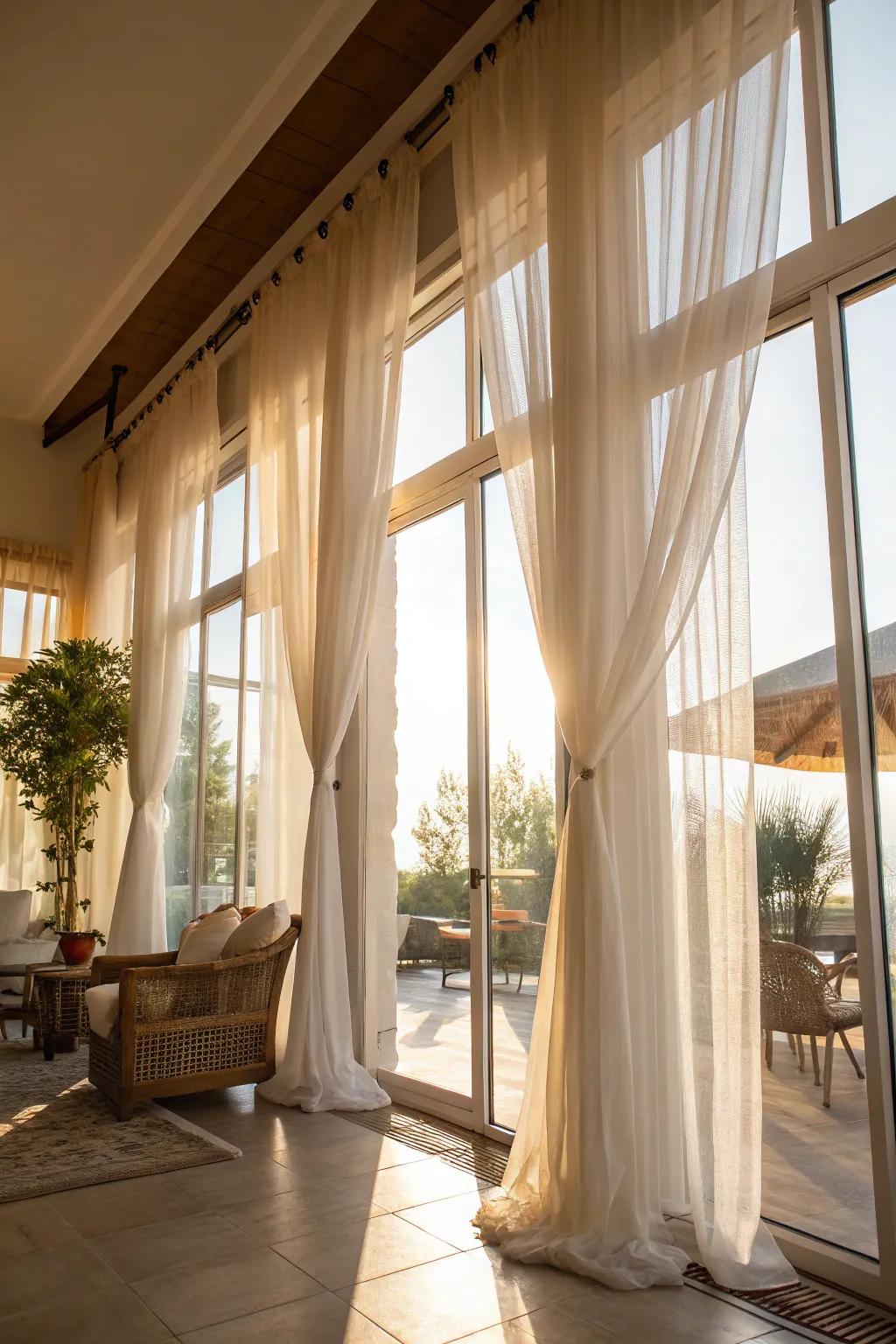 Natural illumination enhances the openness of a minimalist room.