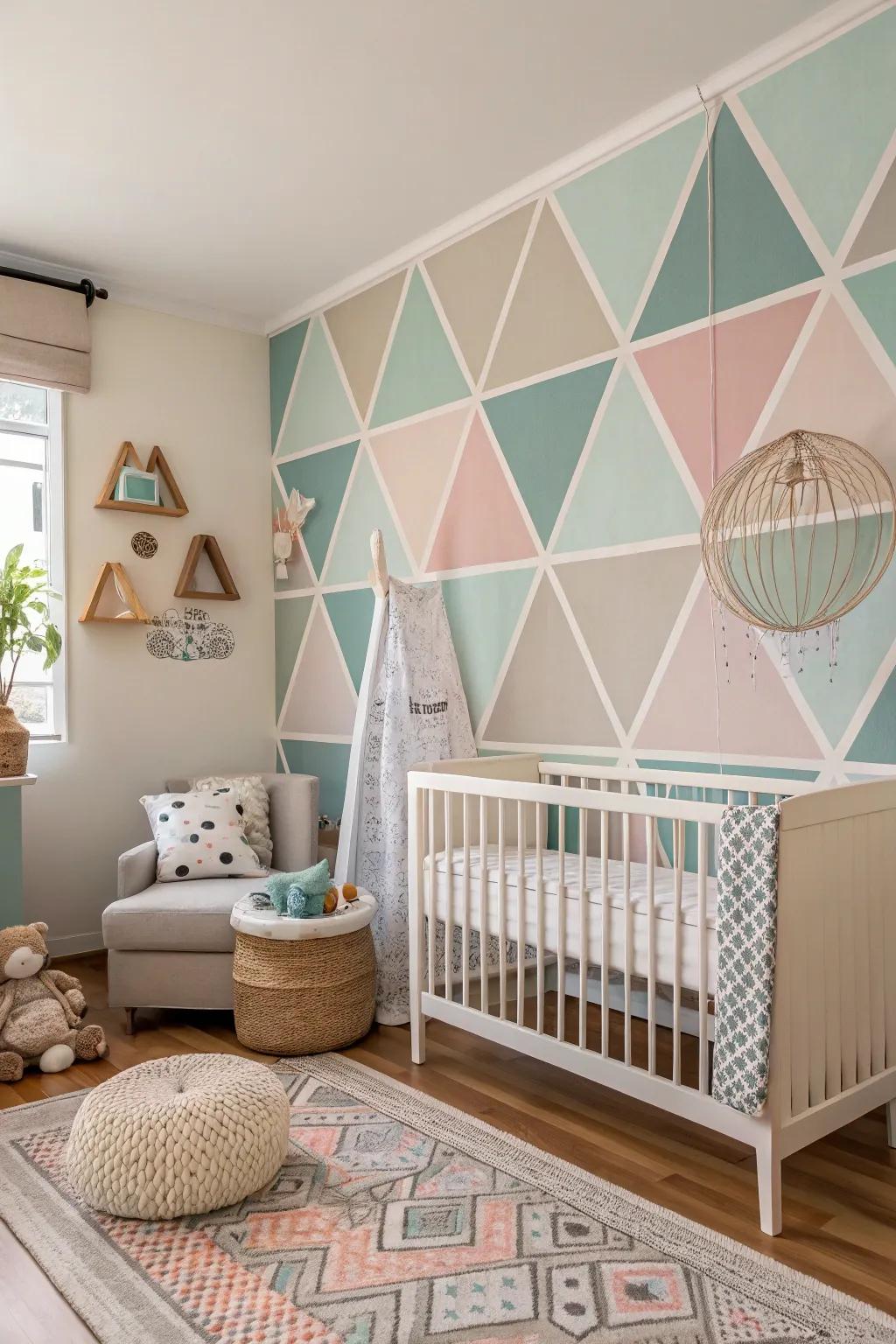 Geometric shapes jazz up the place and give it some zing.