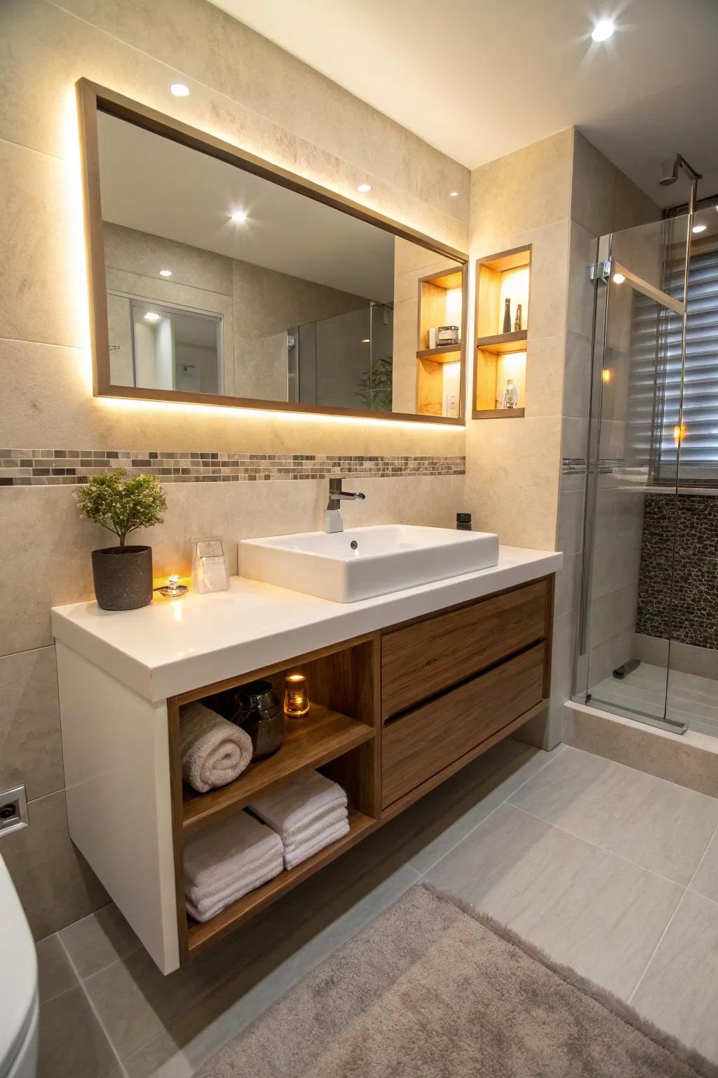 Hanging benches blend style with practicality.