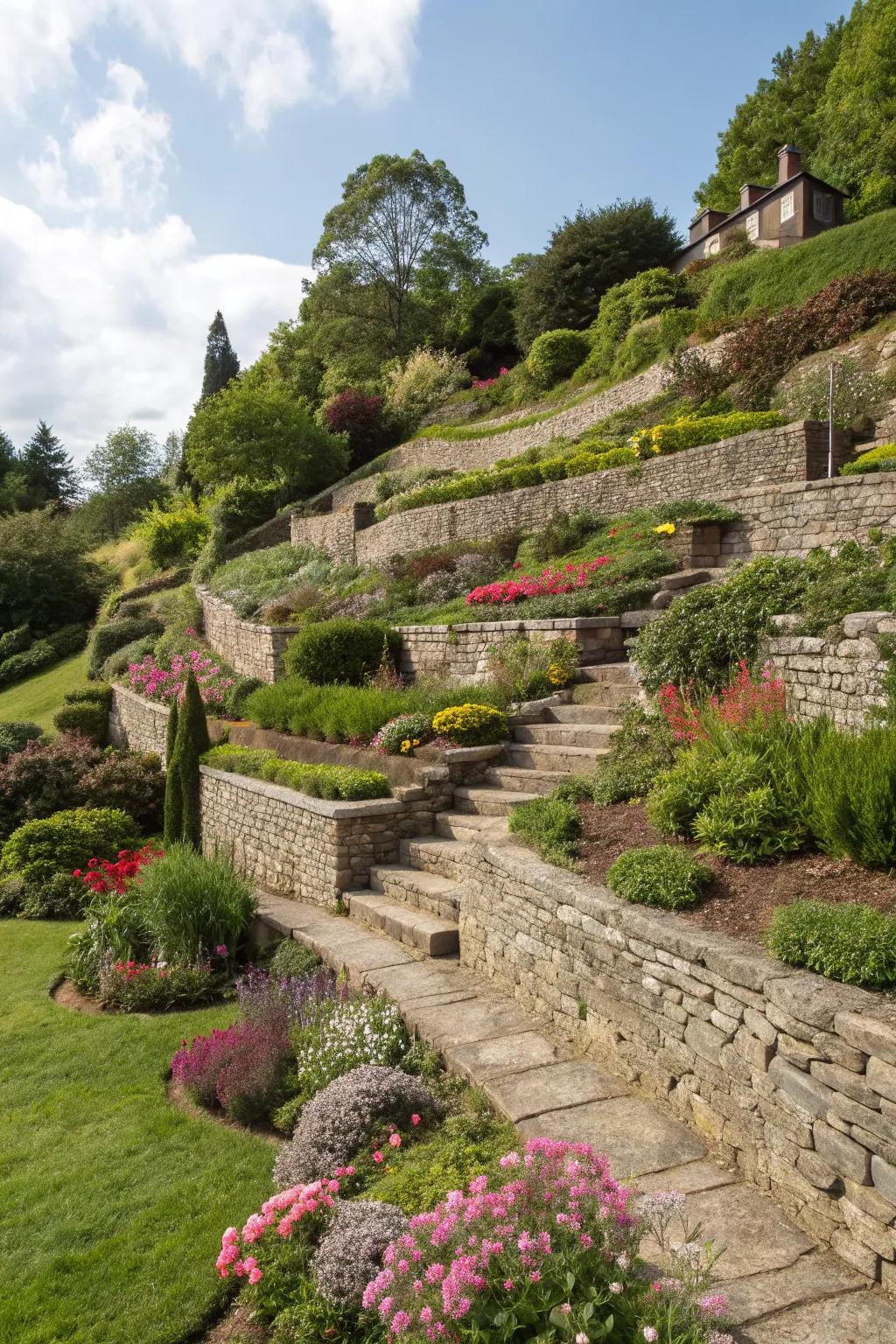 Staggered scenery injects dimension and intrigue into your garden.