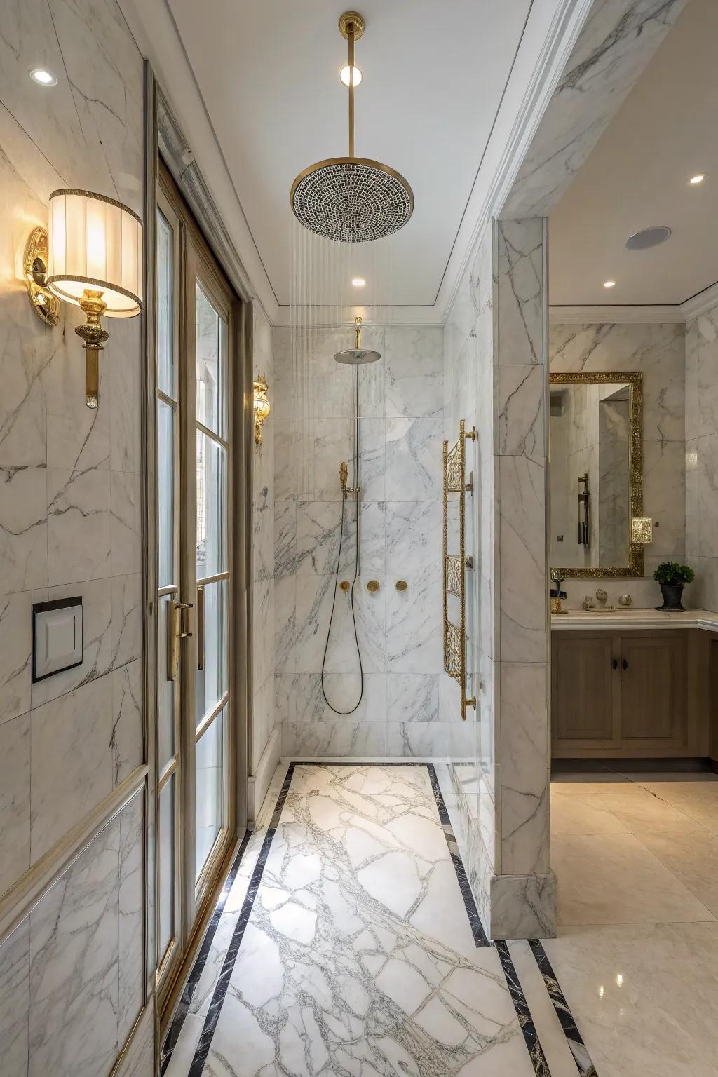 A lavish rock bathing space that shows class and elegance.