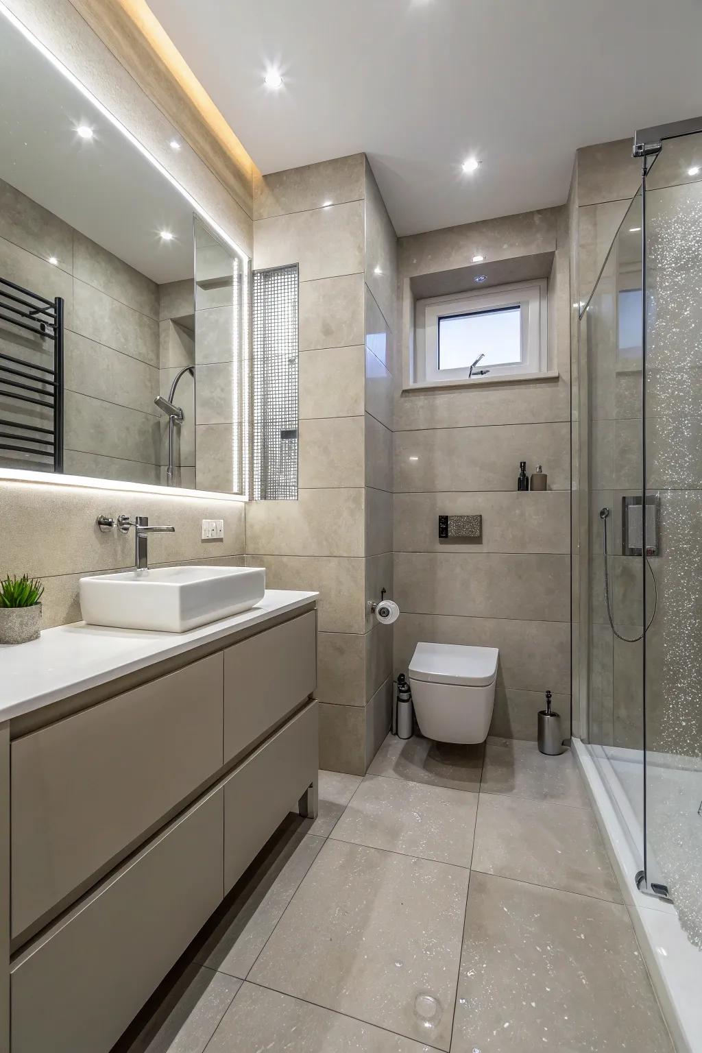 Neutral shades establish a classic, tranquil space.