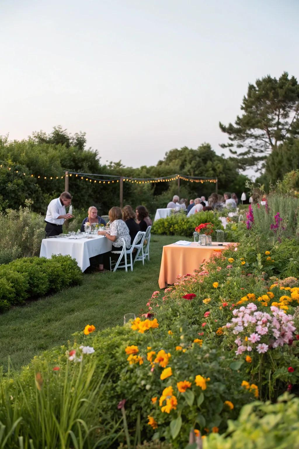 A garden party featuring nature's decor.