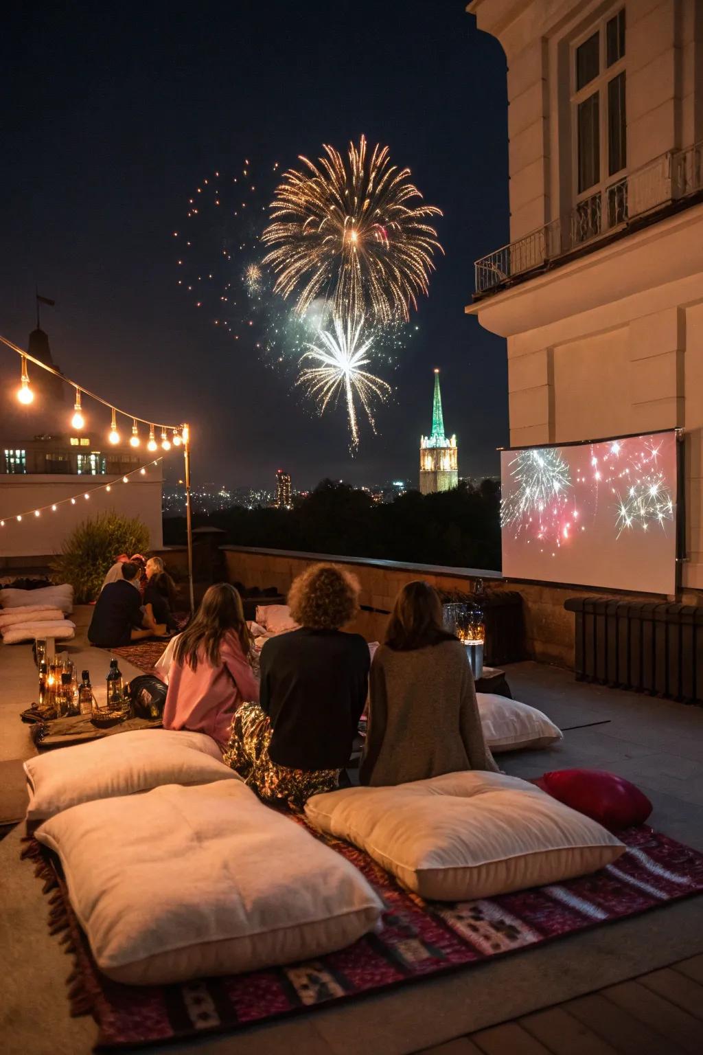 Savor a magical night under the stars with a sky-high fireworks party.