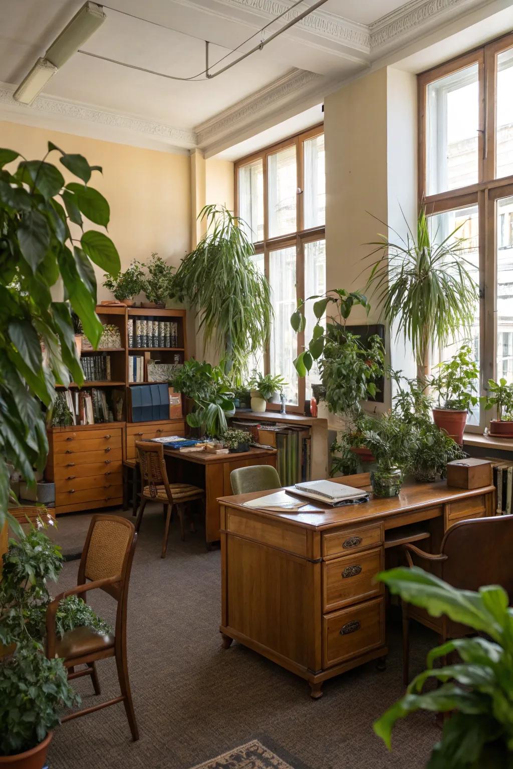Greenery brings life and calm to every office space.