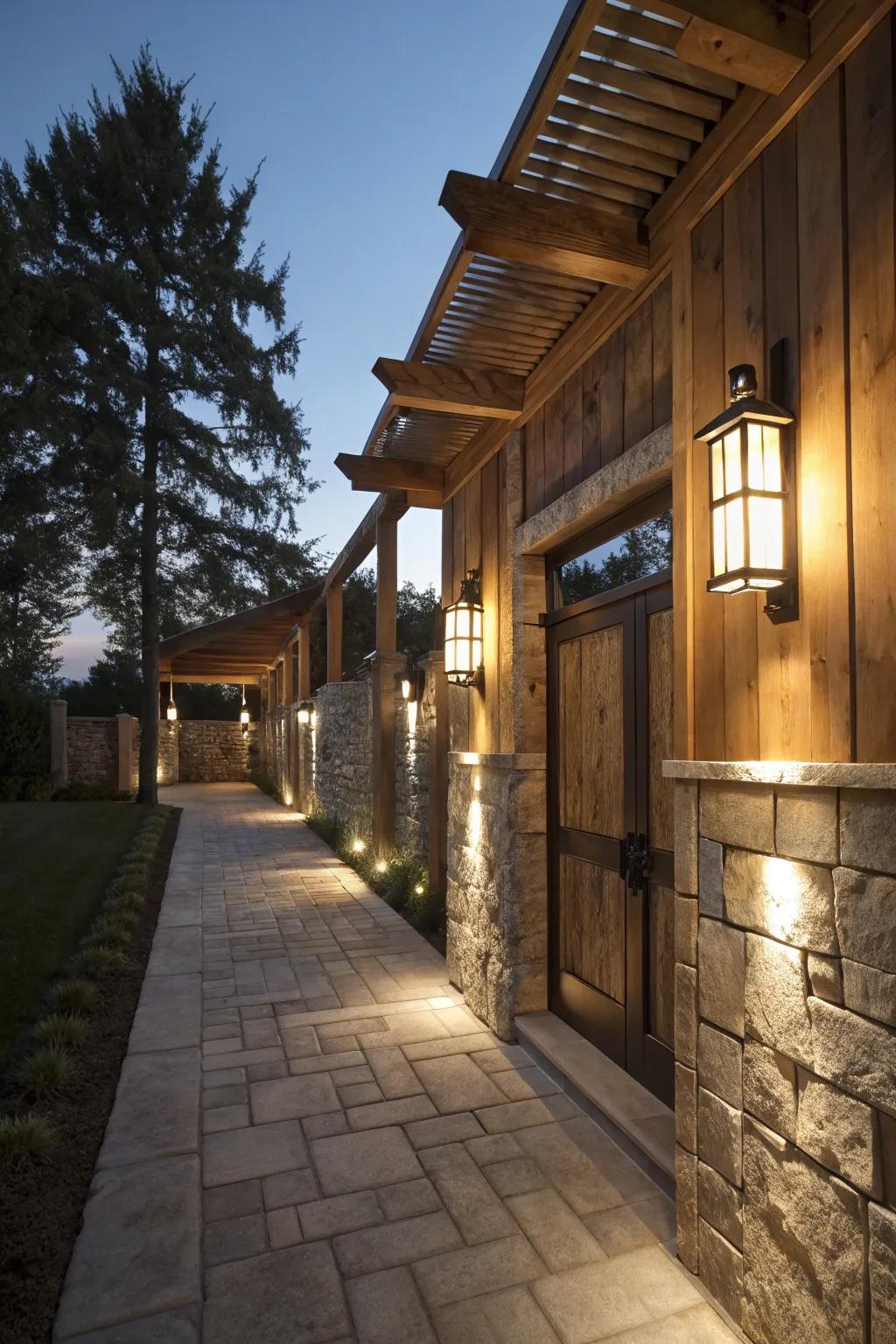 Integrated illumination highlights architectural magnificence.