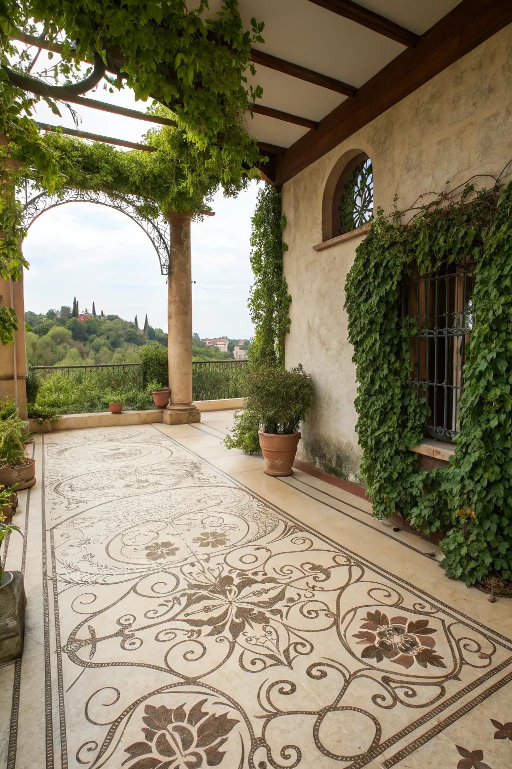 Stencils enable you to add personalized refinement to your patio.