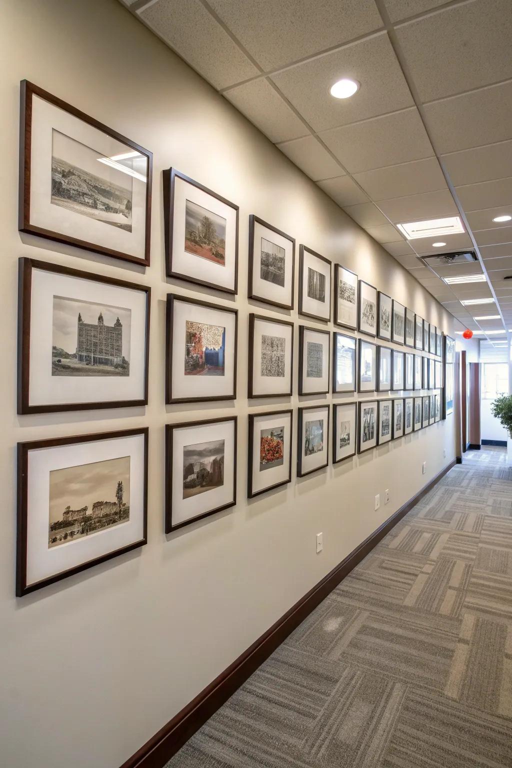 Symmetry in frames imparts tranquility and order, enhancing the atmosphere of any area.