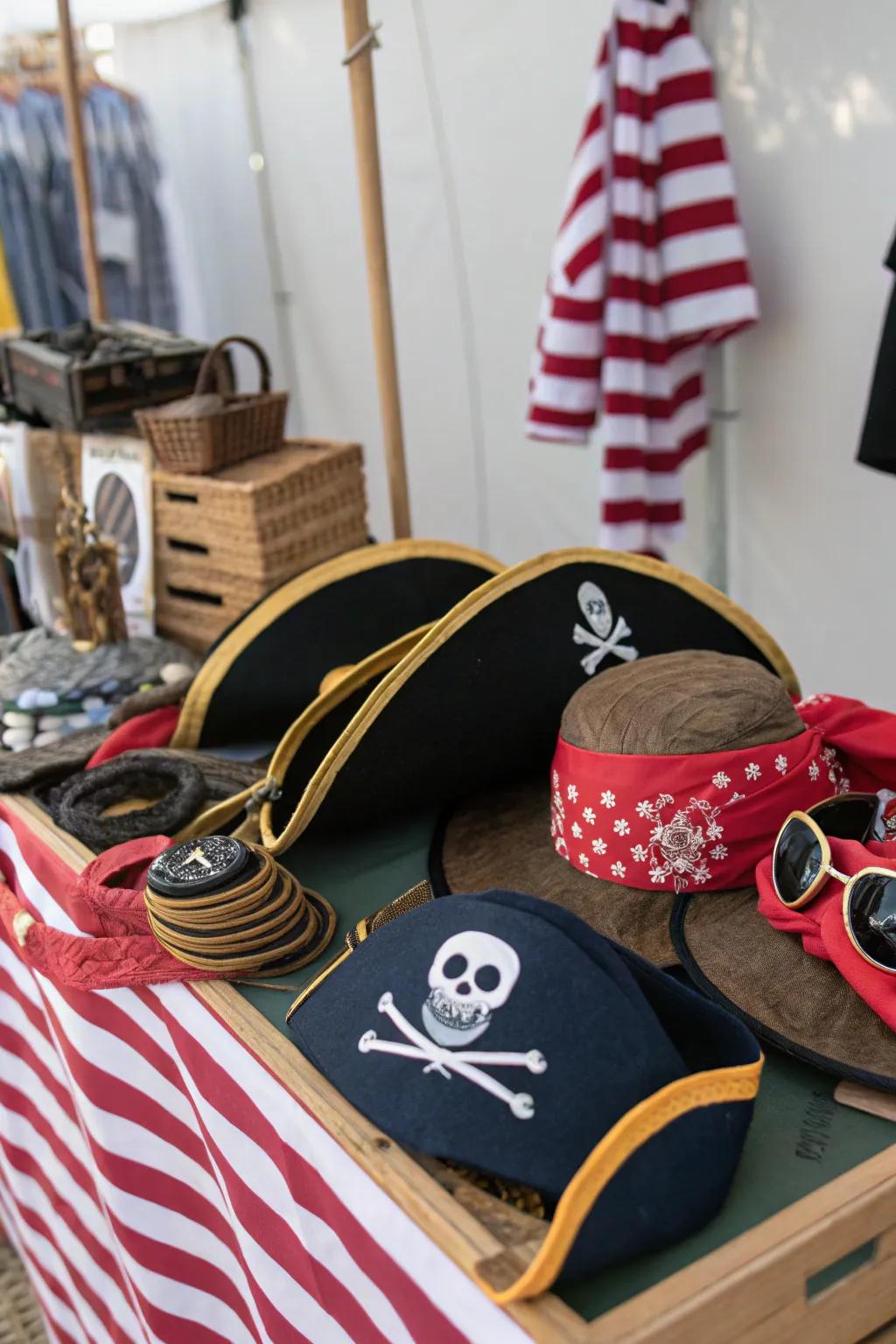 Convert your guests into freebooters for the day with themed apparel.