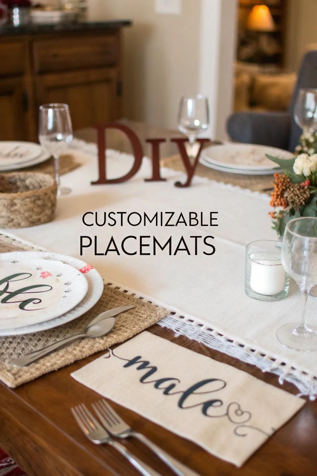 Personalize your table arrangement with custom DIY placemats.
