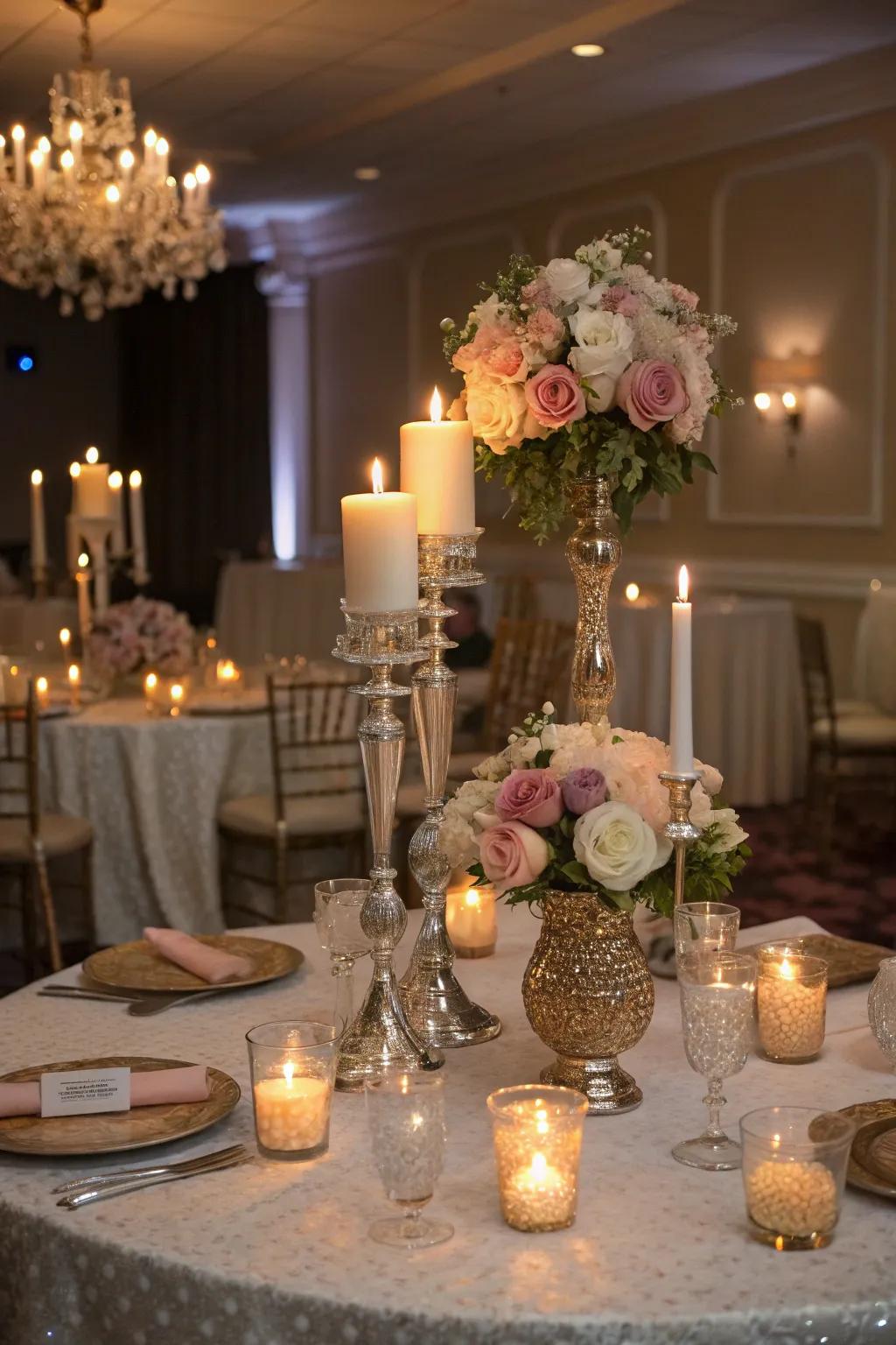 Illumination sources contribute a welcoming and luminous atmosphere to your dance tables.