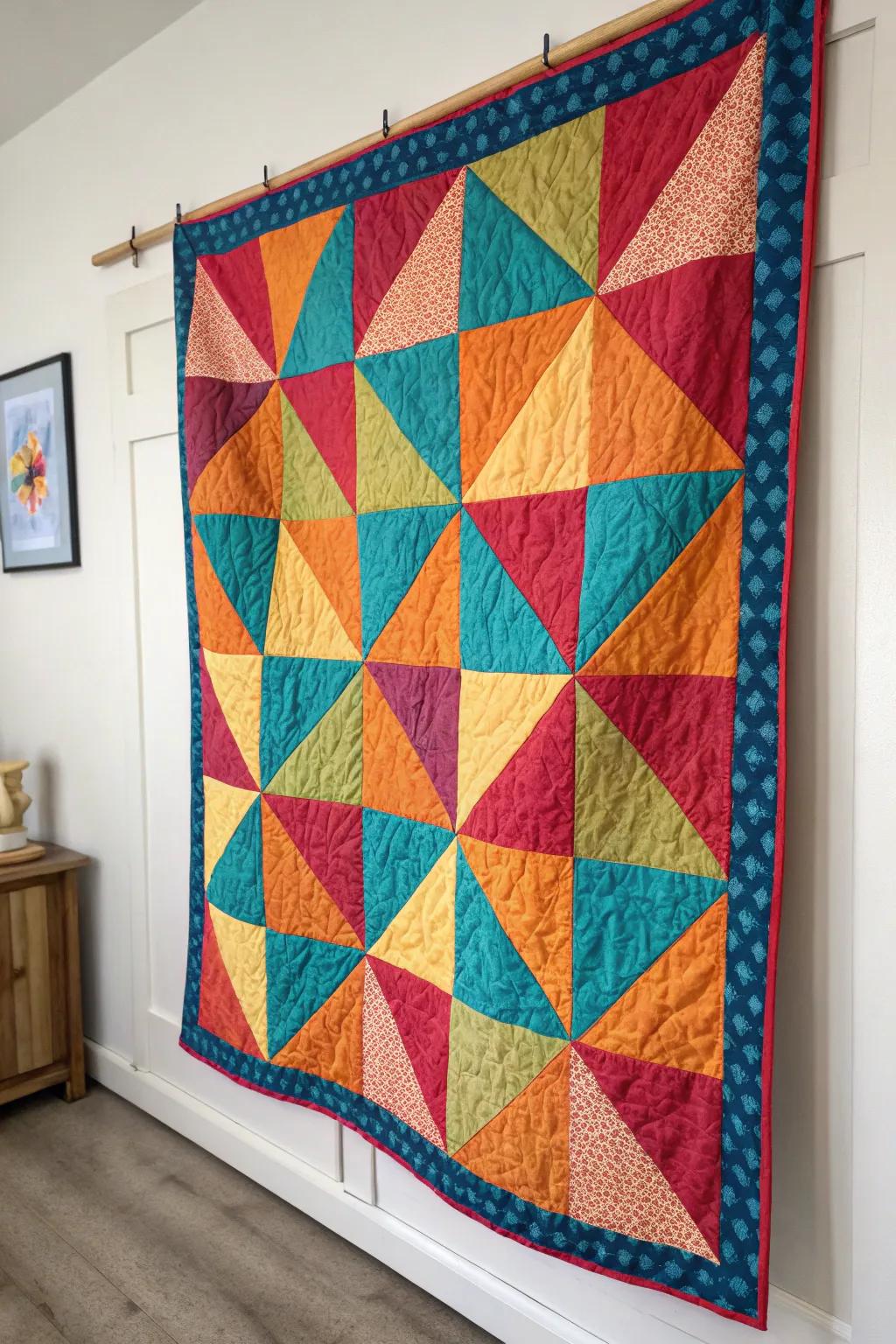 Highlighted edging contributes a sophisticated contrast to any quilt.