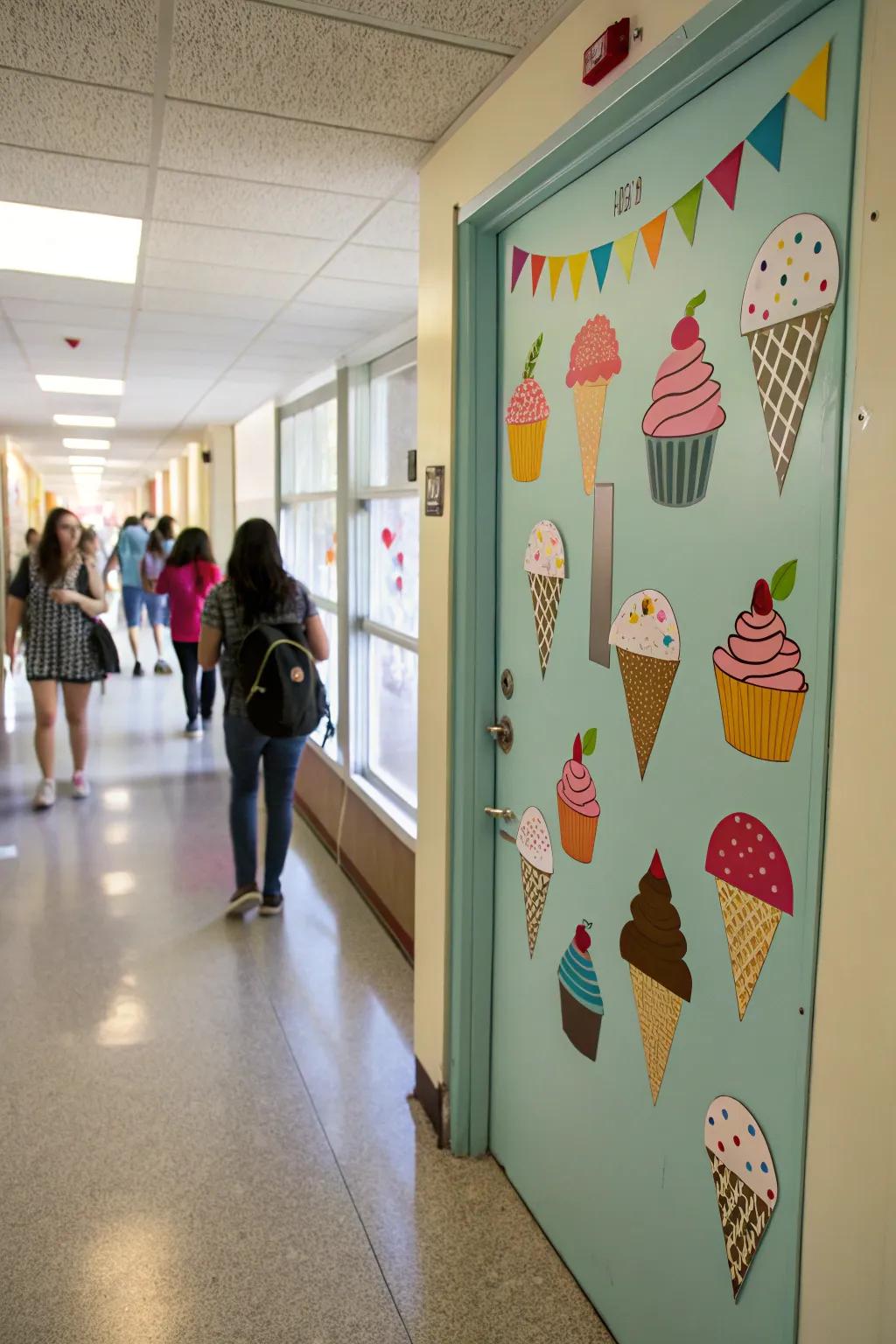 Treat yourself to a door decoration that looks yummy and inviting.