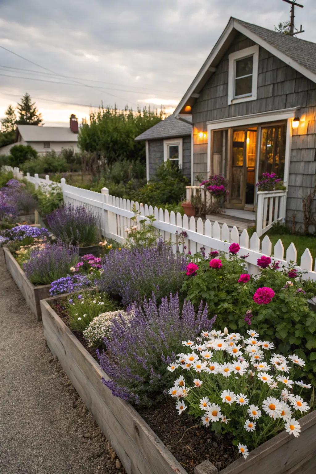 Quaint gardens add a touch of fantasy and romance.