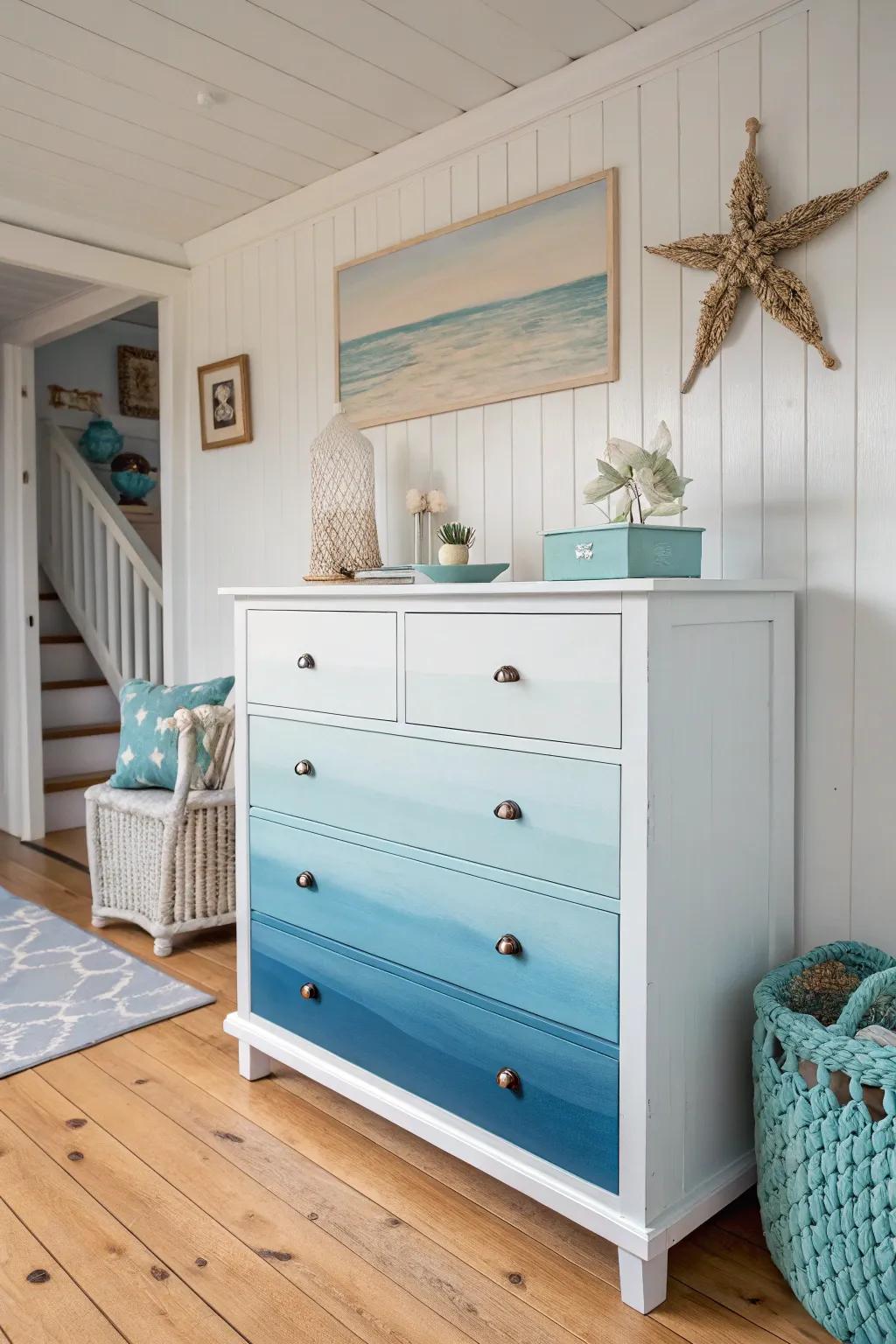 Ombre achieves a seamless color transition, creating a comforting vibe.