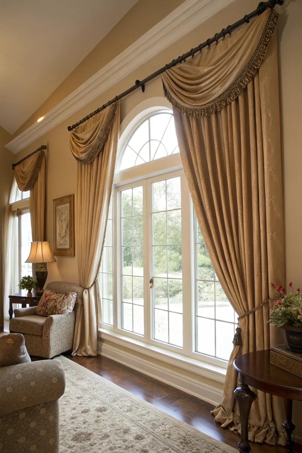 Spin & secure rods offer a refined and sophisticated curtain solution.