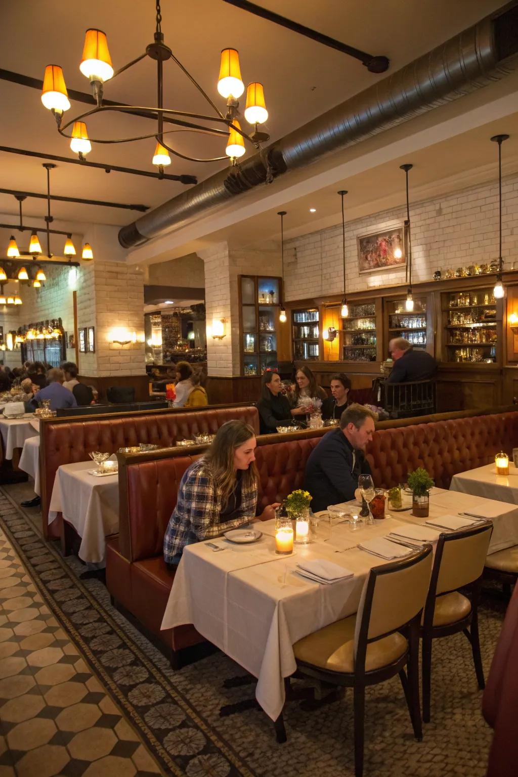 Assortment in seating arrangements can improve the feasting experience.