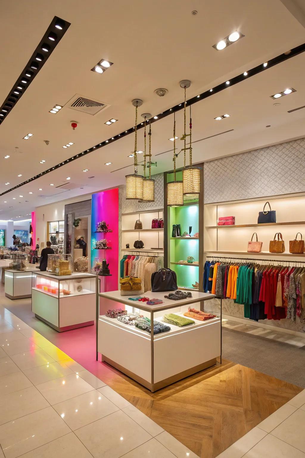 Emphasizing lights offering a burst of color and flair.