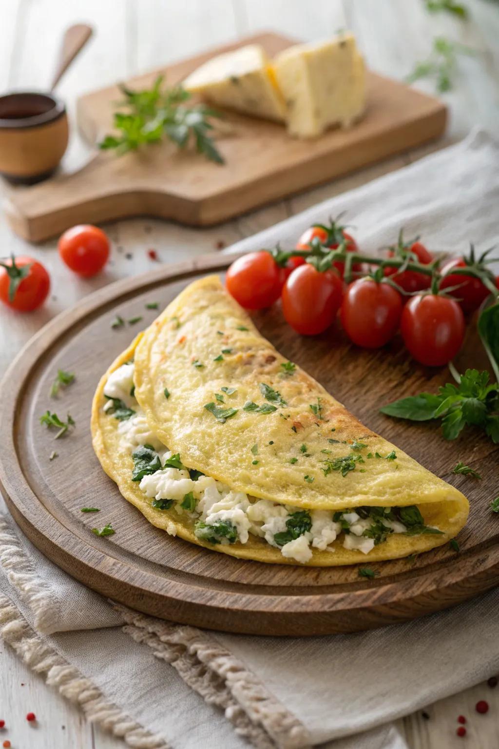A savory egg creation packed with fresh herbs is a delightful beginning to a heartfelt morning.
