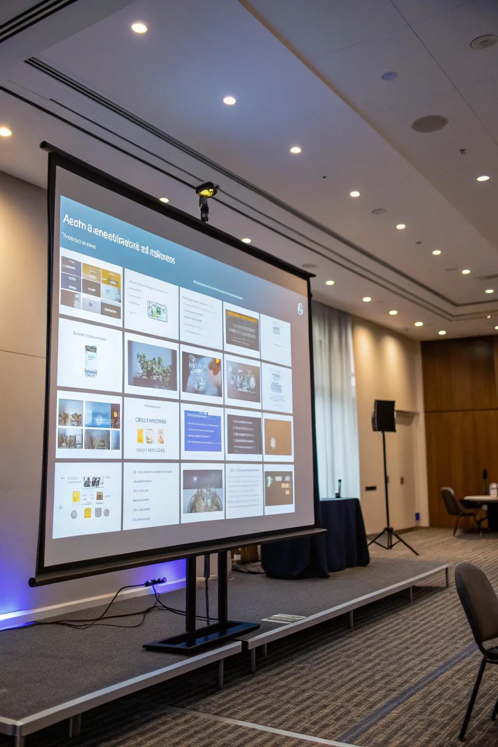 Slides arranged in a clean and structured setup.