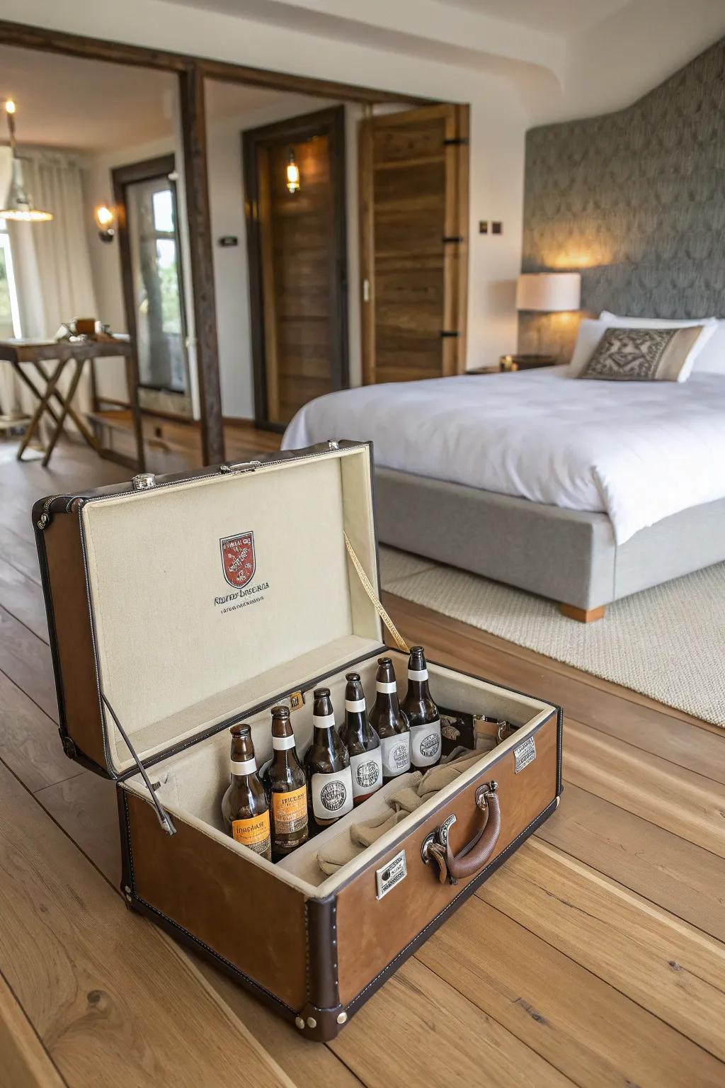 Heritage valise exhibit ideal for a hint of history.