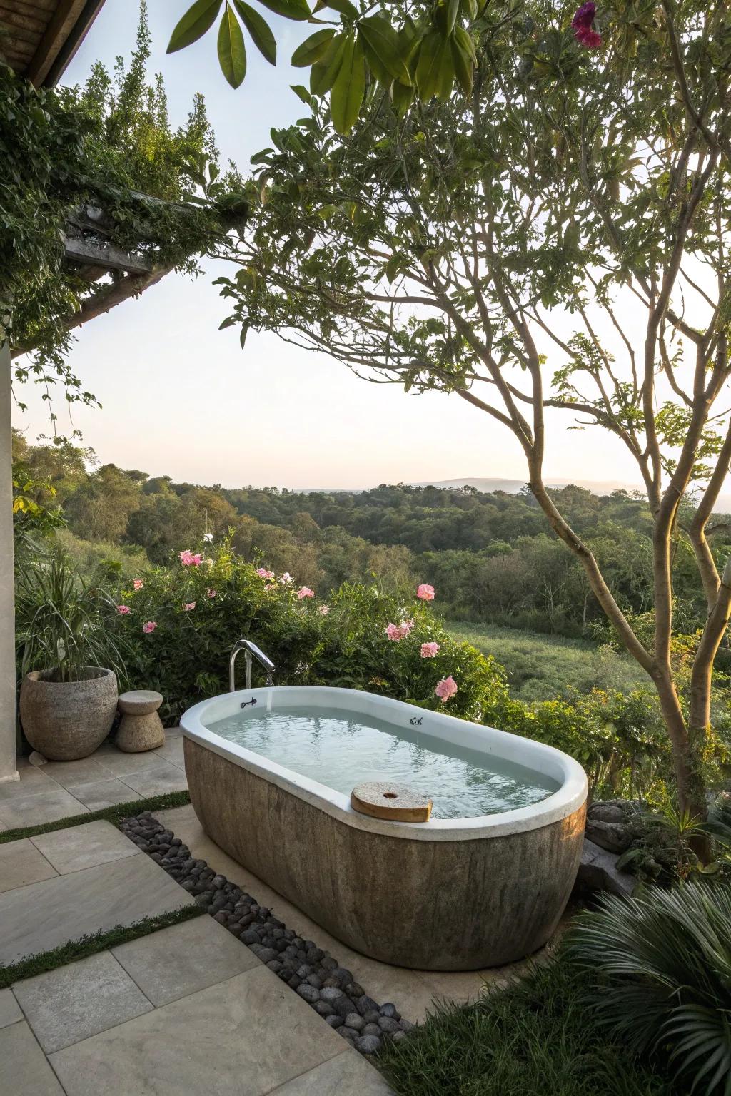 Transform your backyard into a bathing haven.