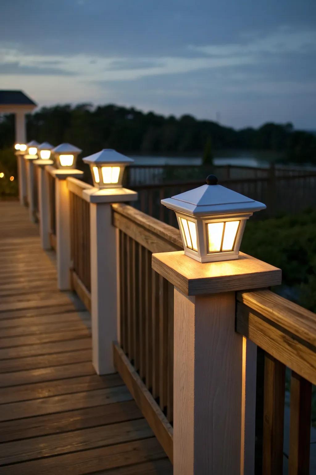 Sunlight column topper lights introduce elegance and practicality.