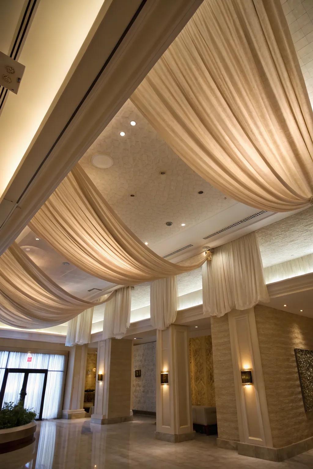 Drapery enriches with an element of delicacy and refinement.