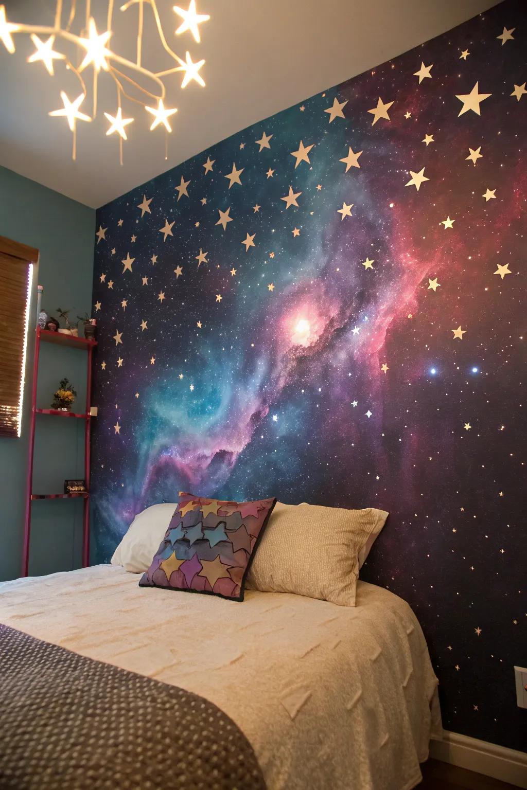 A galaxy painting that serves as a remarkable and inspiring backdrop.