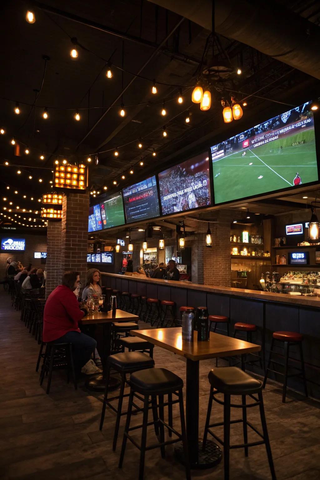 Ambient illumination establishes the perfect setting for an immersive game-watching session.