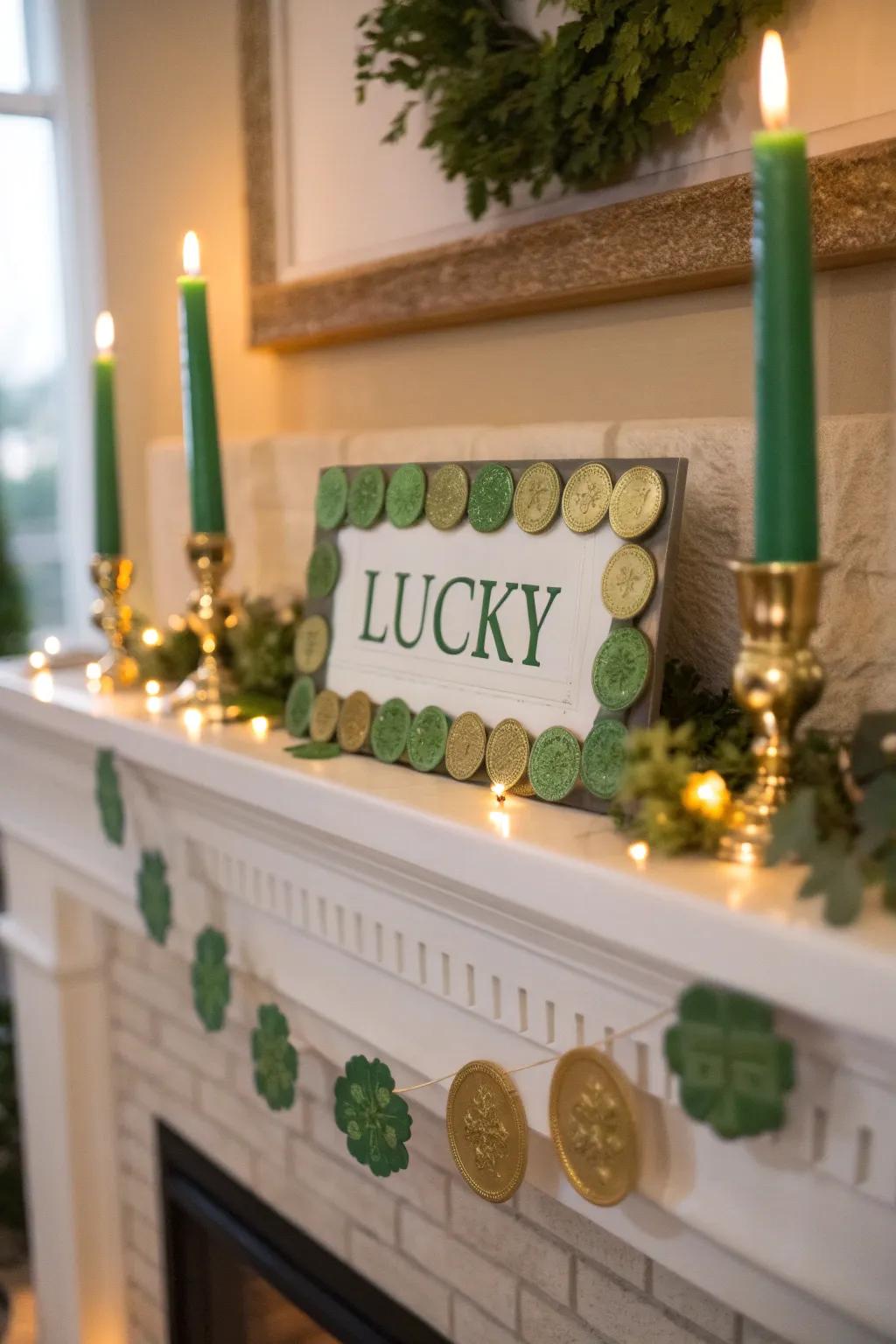 Introduce prosperity into your dwelling through a joyful mantel presentation.