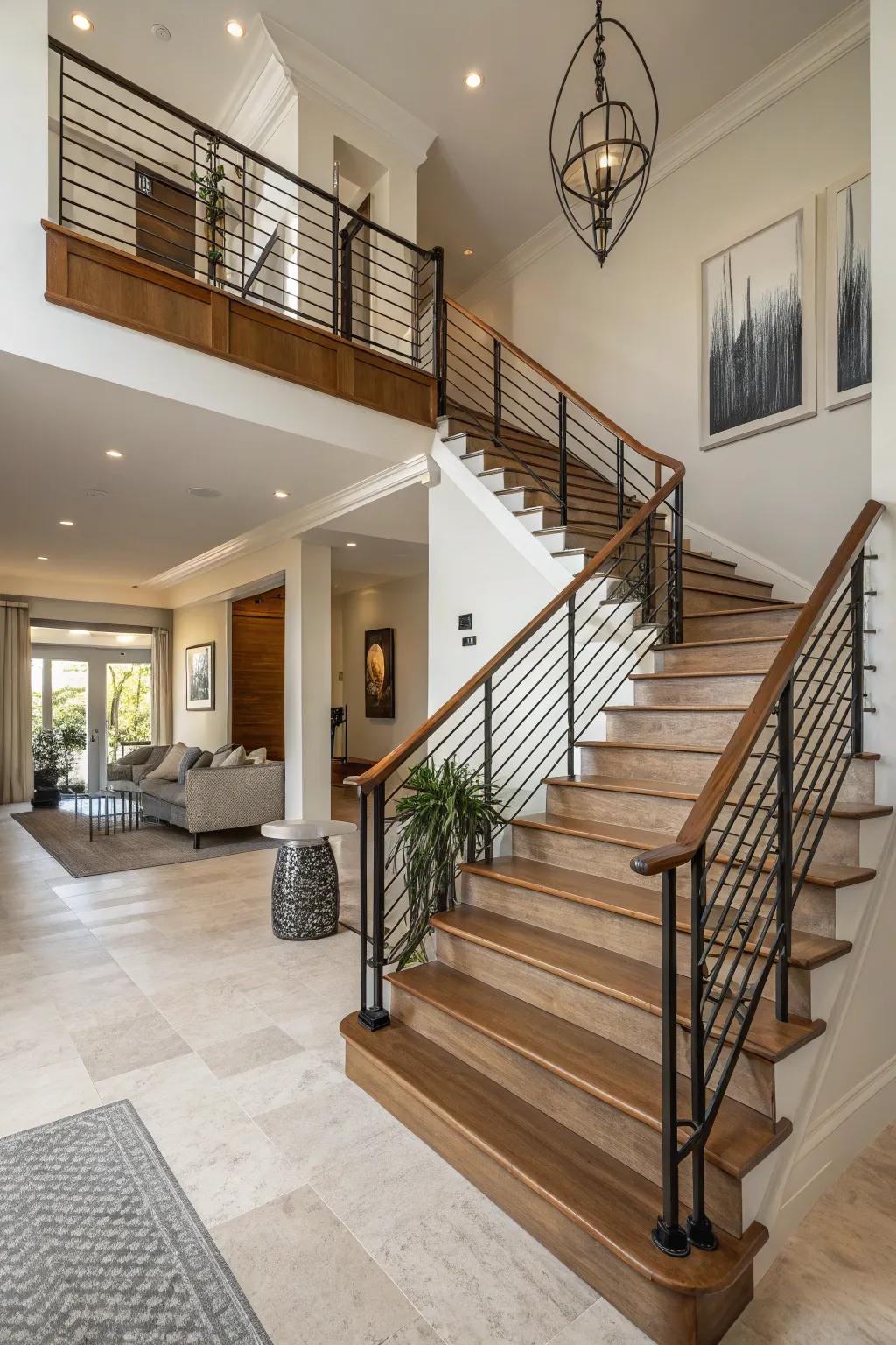 Mixed materials offer a seamless mix of custom and contemporary.