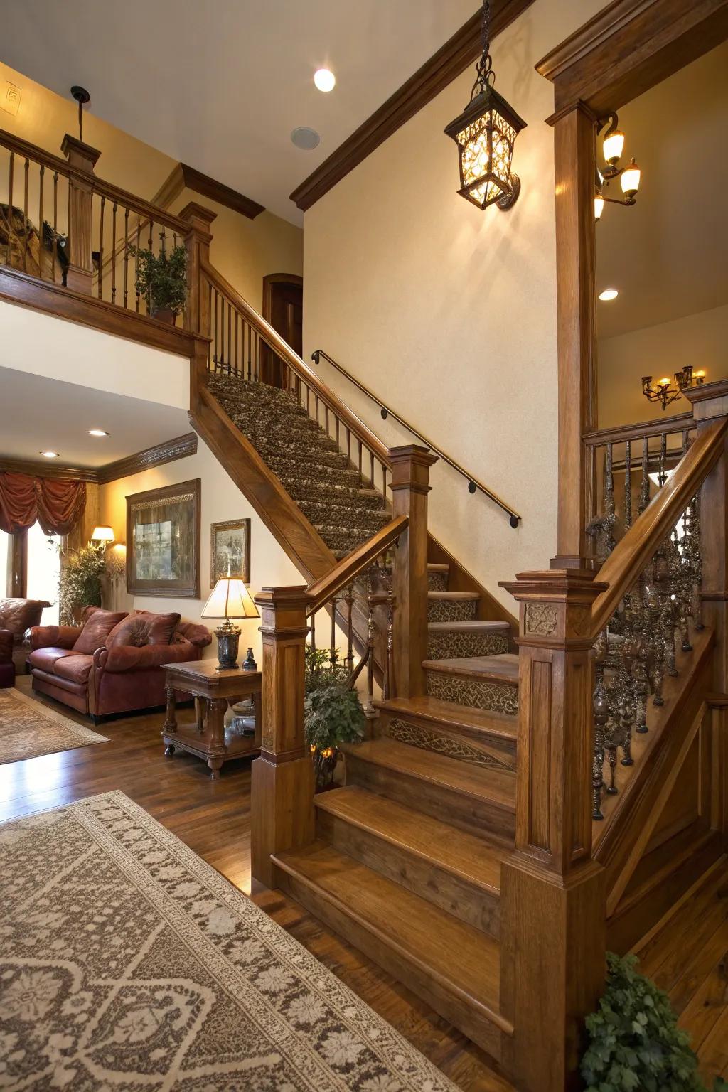 Wood coatings introduce warmth and refinement to your stairs.