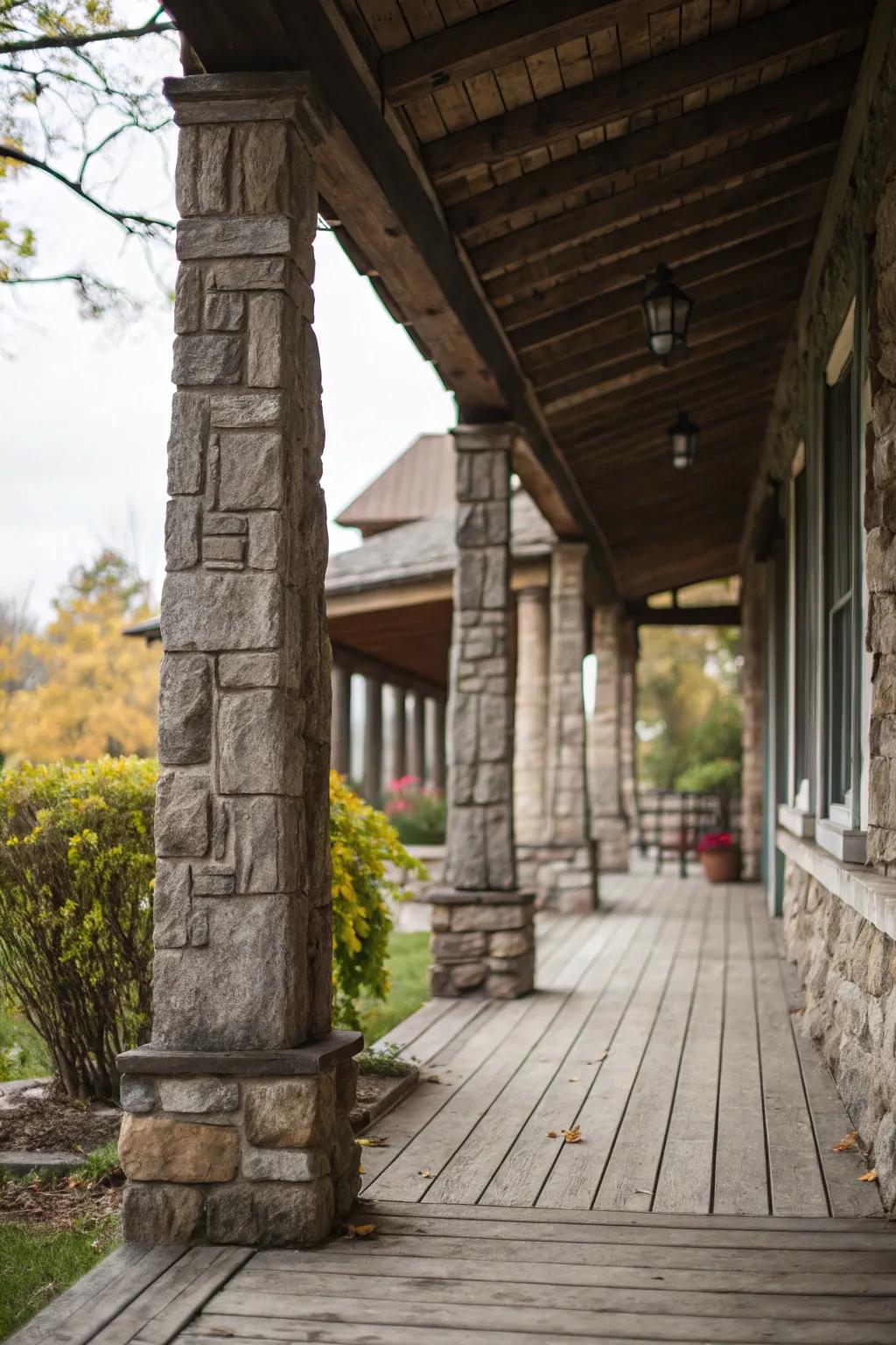 Sturdy uprights deliver both reinforcement and aesthetic to your veranda.