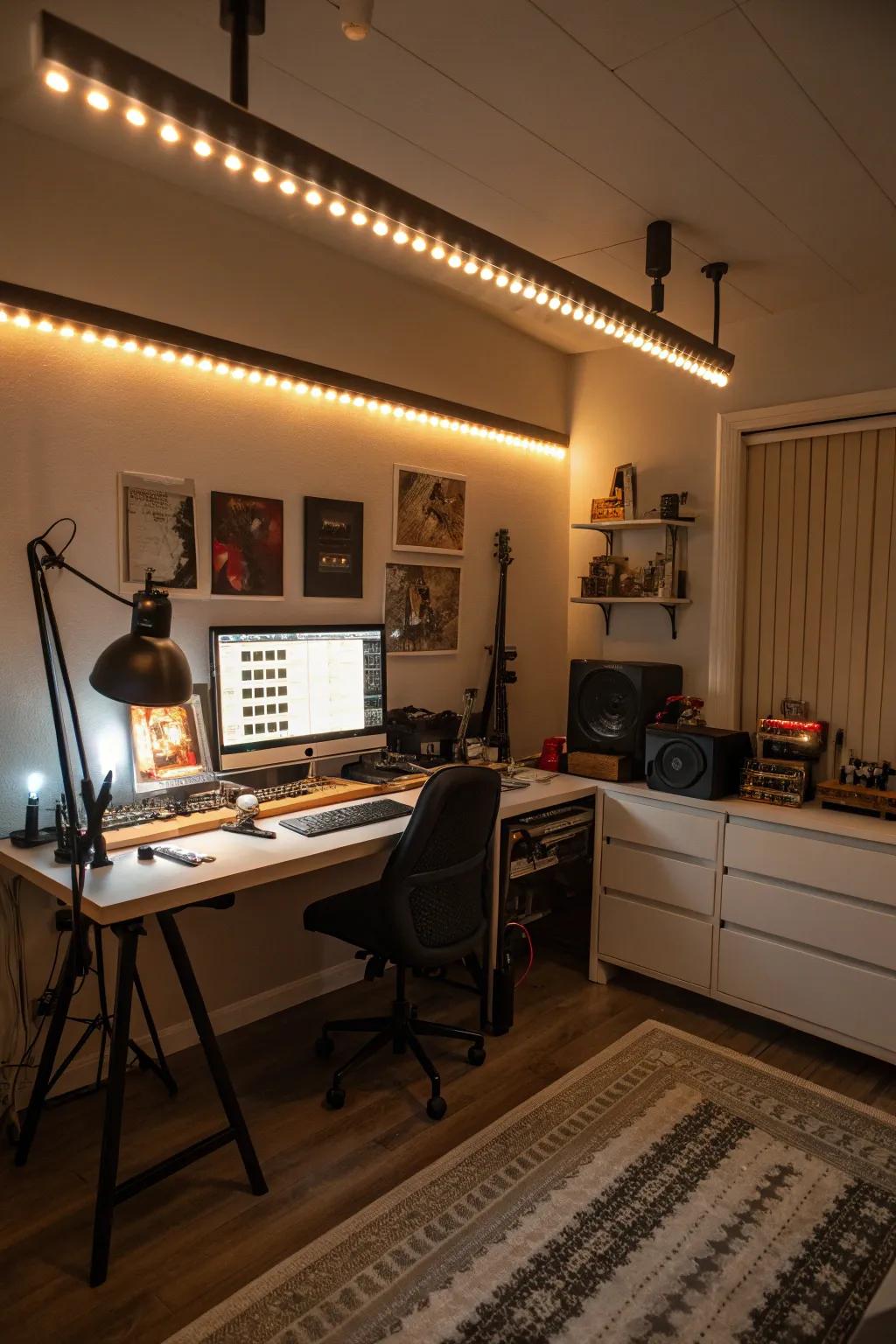 Surrounding illumination can turn your workspace into a creative paradise.