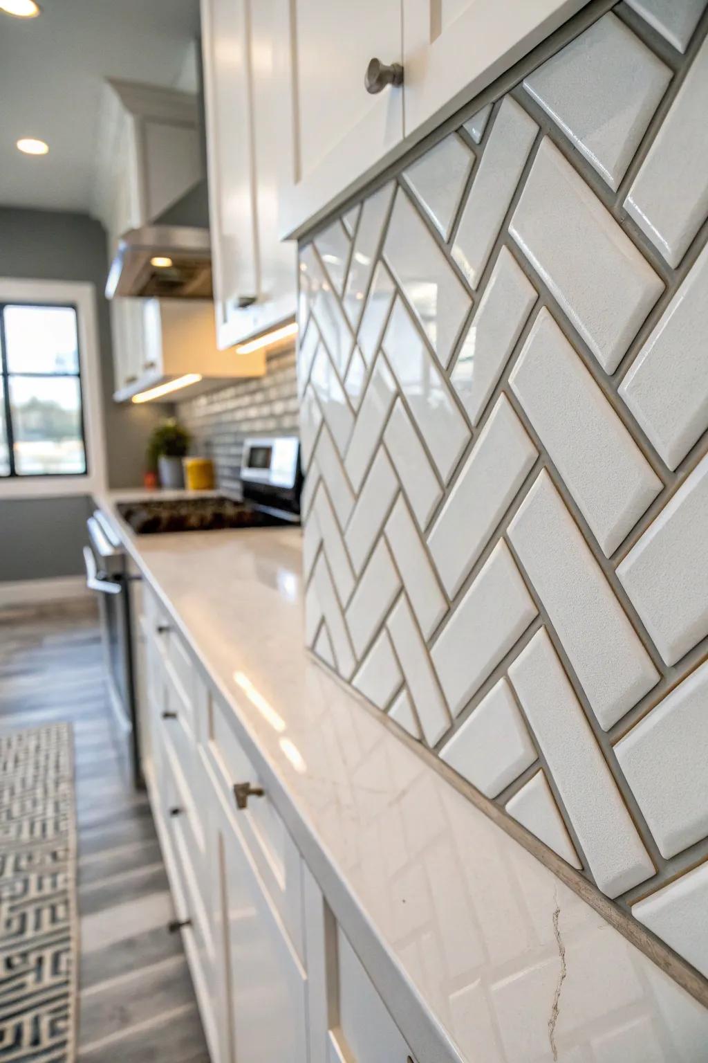 Sophisticated and stylish: herringbone pattern.