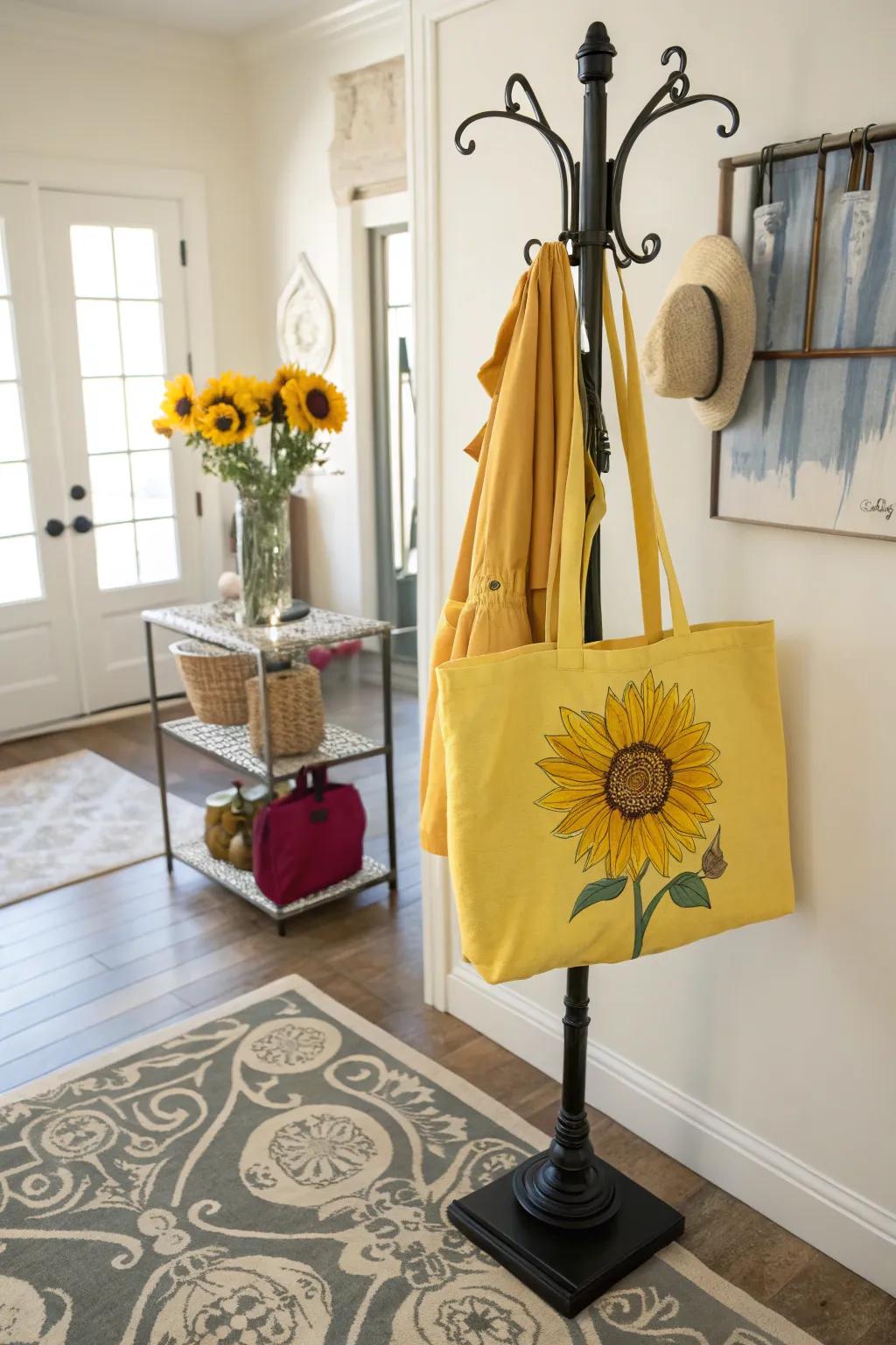 Helpful and stylish custom sunny bloom carry bag.