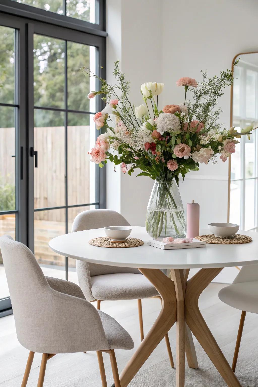 A minimalist floral setup that displays refinement and simplicity.