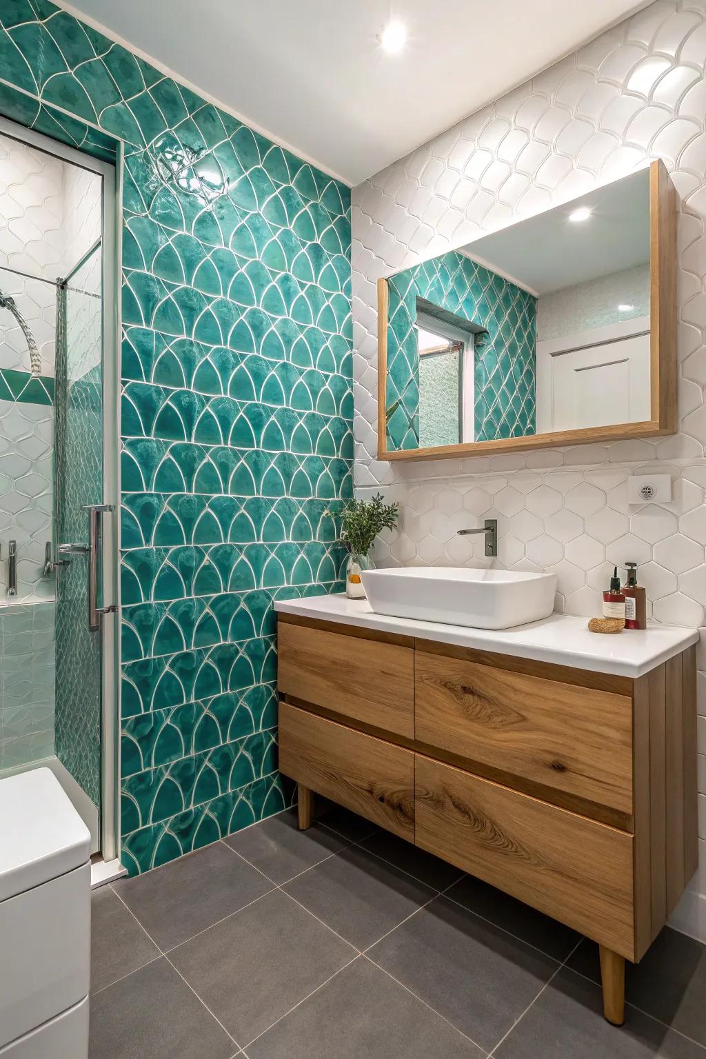 Blending feels intensifies the visual allure of turquoise ceramics.