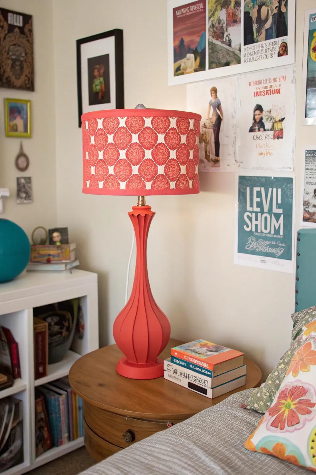 Artistic illuminators infuse distinctive individuality into the room.