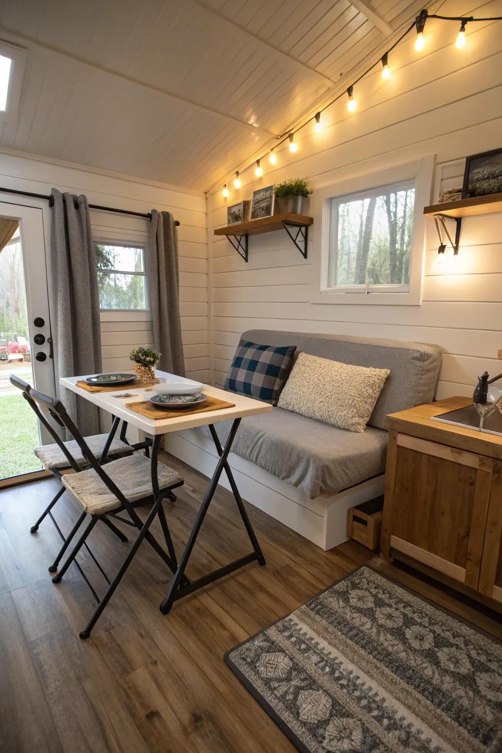 Boost adaptability with multiuse furniture.