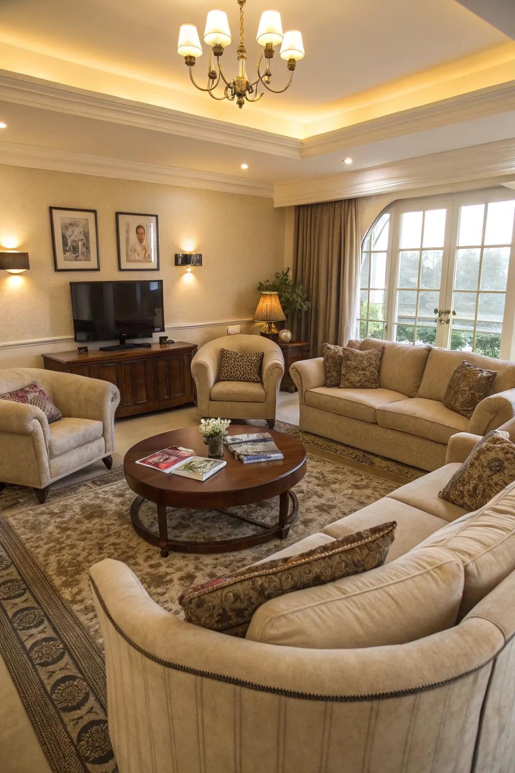 An inviting layout perfect for get-togethers.