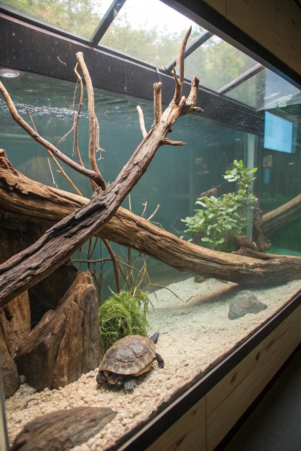 Driftwood adds both charm and play to your turtle's tank.