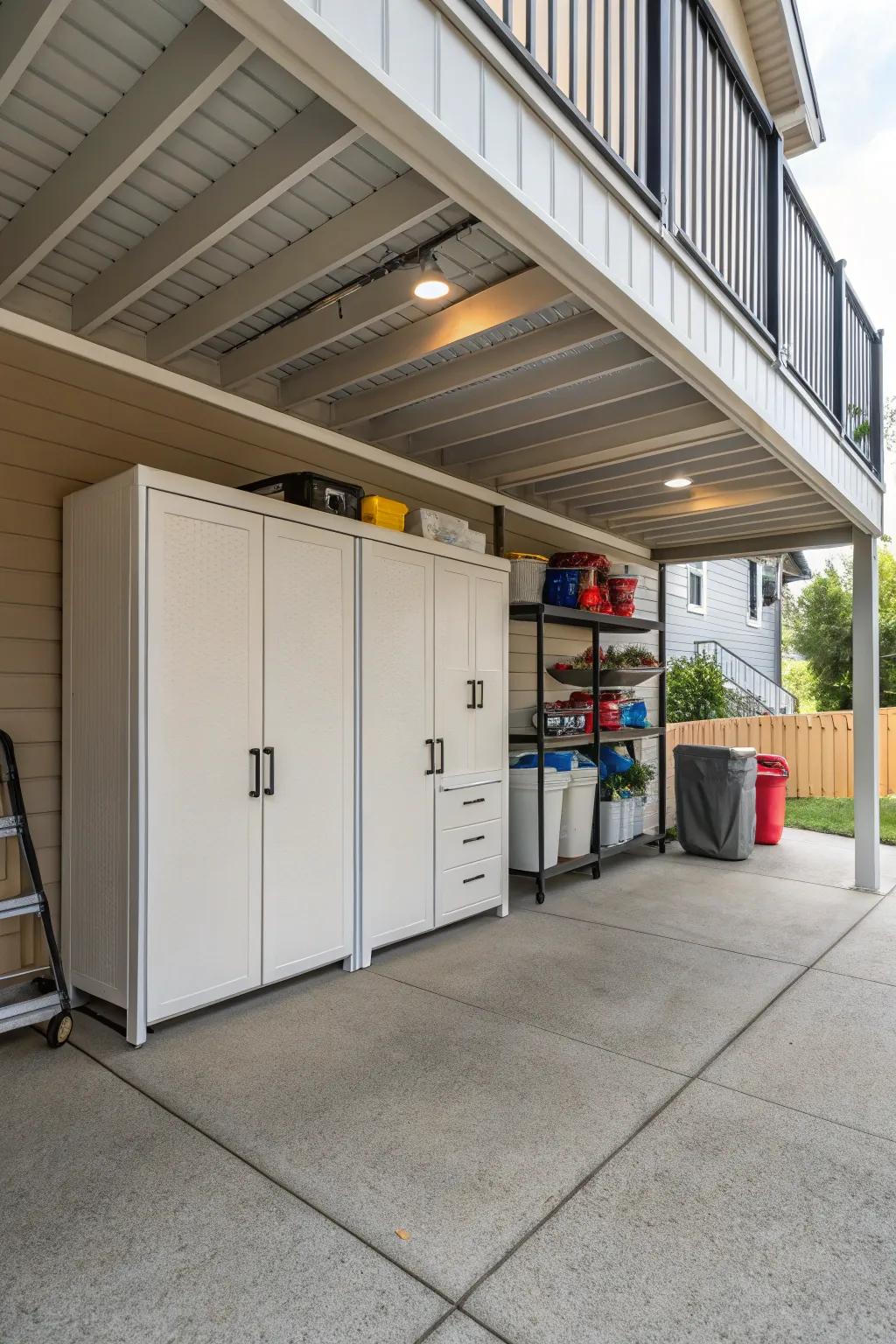 Declutter through clever storage approaches.