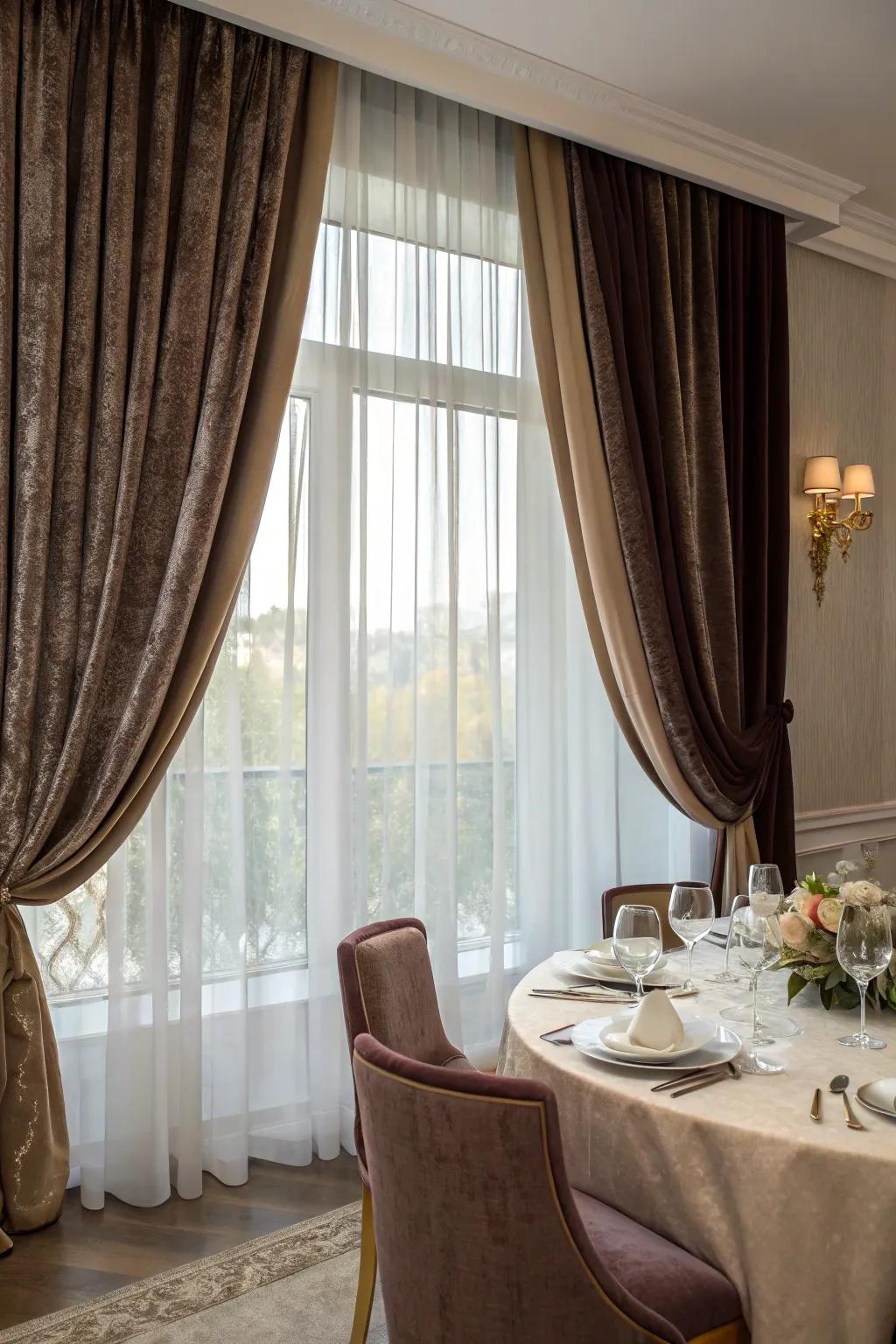 Leveling textures introduces richness and dimension.