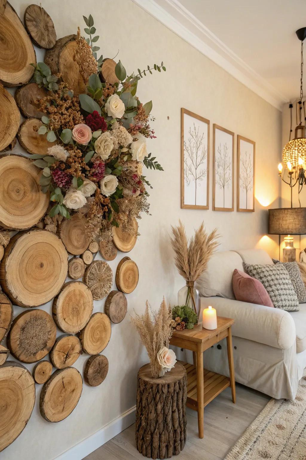 Nature-centric decor imparts warmth and tranquility.