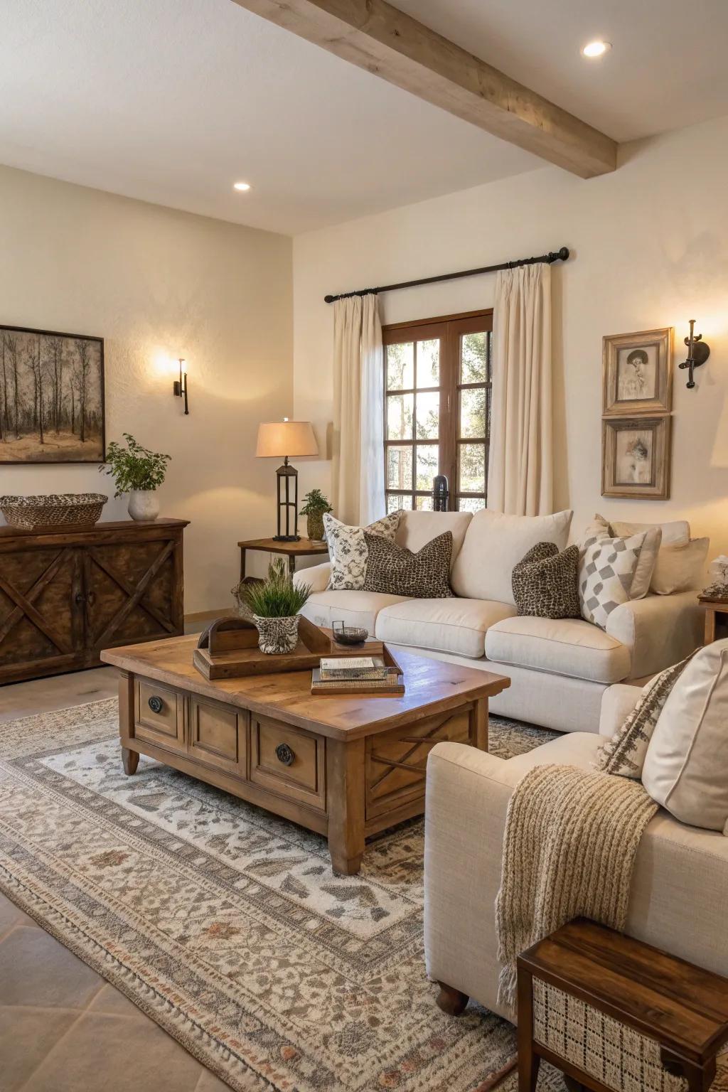 Subtle hues lay the foundation for an inviting, tranquil ambiance.